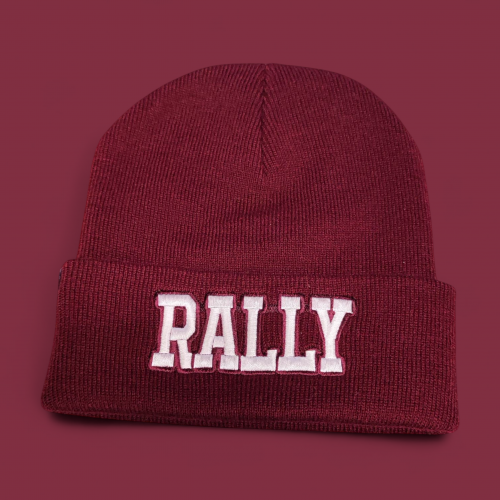 RALLY kötött visszahajtott sapka, bordó